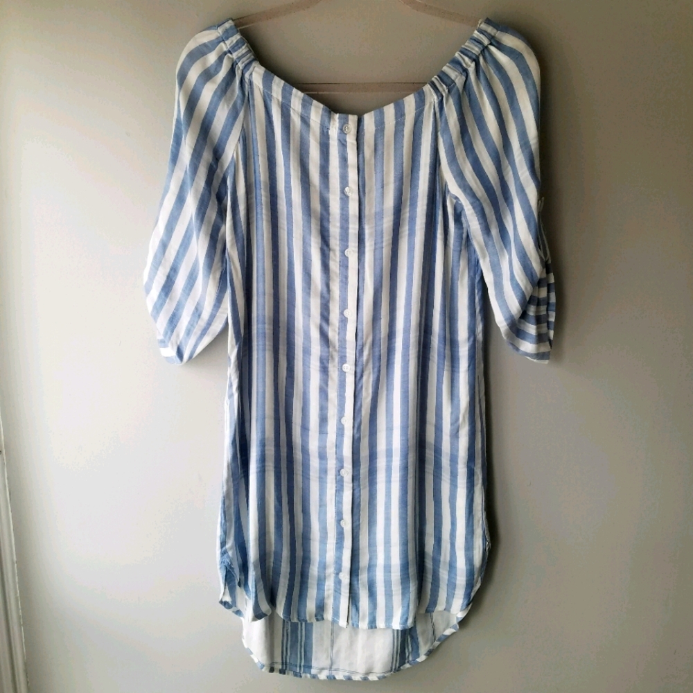 Velvet Heart Striped Rayon Dress Size Small